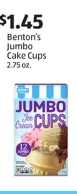 Aldi Benton's jumbo cake cups offer