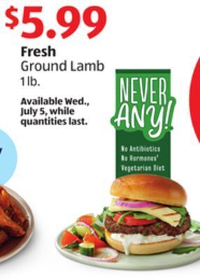 Aldi Fresh ground lamb offer