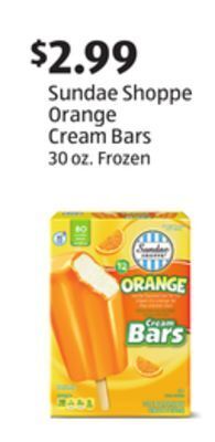 Aldi Sundae shoppe orange cream bars offer