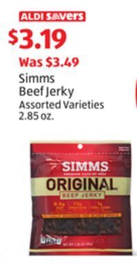 Aldi Simms beef jerky offer