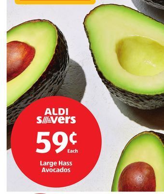Aldi Large hass avocados offer