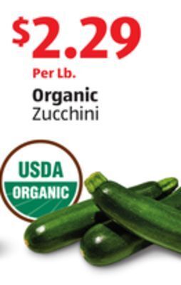 Aldi Organic zucchini offer