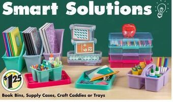 Dollar Tree Book bins, supply cases, craft caddies or trays offer