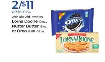 Lorna doone 10 oz., nutter butter 16 oz. or oreo 12.08 - 18 oz.
