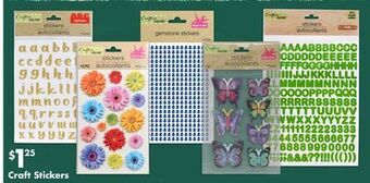 Dollar Tree Craft stickers offer
