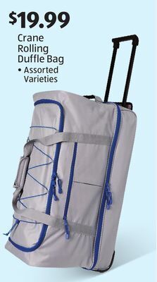 Aldi Crane rolling duffle bag offer