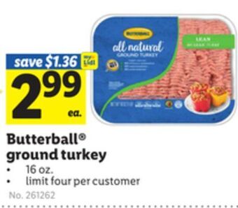 Lidl Butterball® ground turkey offer