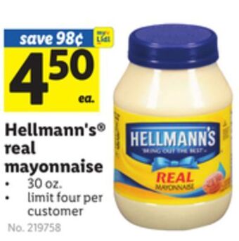 Lidl Hellmann's® real mayonnaise offer