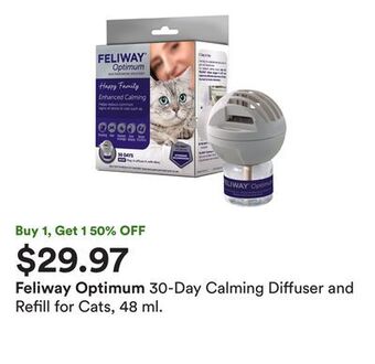 Petco 30-day calming diffuser and refill for cats, 48 ml. offer