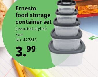Lidl Ernesto food storage container set offer