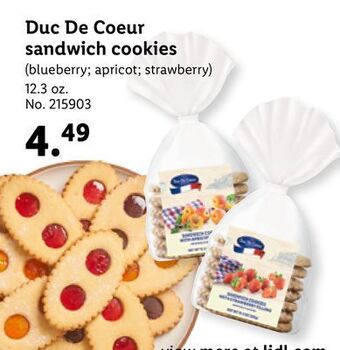 Lidl Duc de coeur sandwich cookies offer