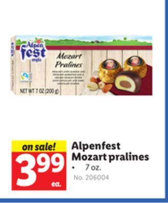 Lidl Alpenfest mozart pralines offer