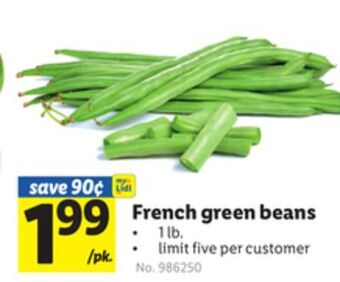 Lidl French green beans offer