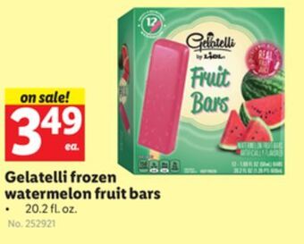 Lidl Gelatelli frozen watermelon fruit bars offer