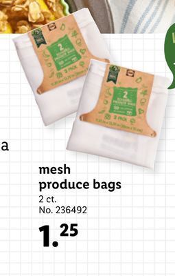 Lidl Mesh produce bags offer