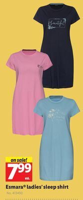 Lidl Esmara® ladies' sleep shirt offer