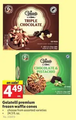 Lidl Gelatelli premium frozen waffl e cones offer