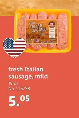 Lidl Fresh italian sausage, mild offer