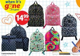 Lidl 3-piece backpack set offer