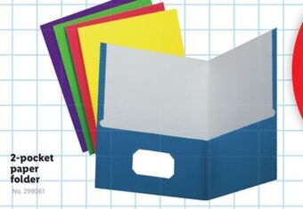 Lidl 2-pocket paper folder offer