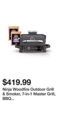 Kohl's Ninja woodfire outdoor grill & smoker, 7-in-1 master grill, bbq smoker & air fryer offer