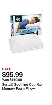 Kohl's Serta® soothing cool gel memory foam pillow offer