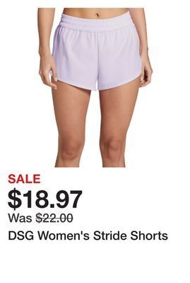 Dick's Sporting Goods Dsg women's stride shorts offer