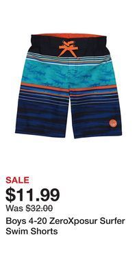 Kohl's Boys 4-20 zeroxposur surfer swim shorts offer
