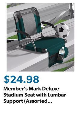Sam's Club Member's mark deluxe stadium seat with lumbar support (assorted colors) offer