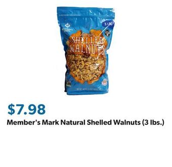 Sam's Club Member's mark natural shelled walnuts (3 lbs.) offer