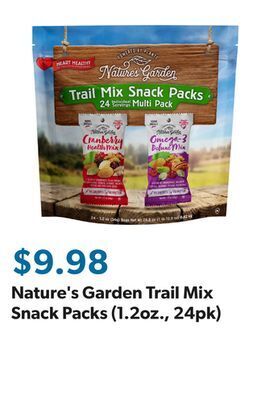 Sam's Club Nature's garden trail mix snack packs (1.2oz., 24pk) offer