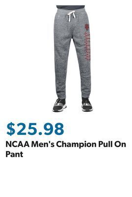 Sam's Club Ncaa men's champion pull on pant offer