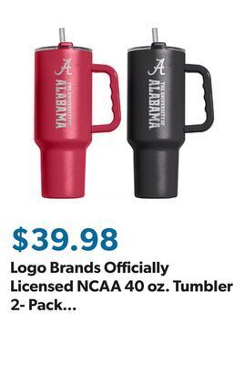 Sam's Club Logo brands officially licensed ncaa 40 oz. tumbler 2- pack (assorted teams) offer