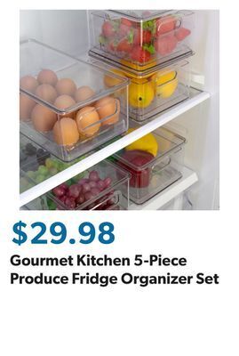 Sam's Club Gourmet kitchen 5-piece produce fridge organizer set offer