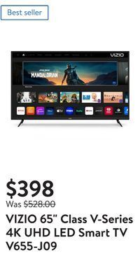 Walmart Vizio 65 class v-series 4k uhd led smart tv v655-j09 offer