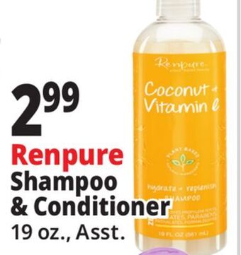Ocean State Job Lot Renpure shampoo & conditioner offer