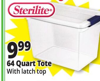 Ocean State Job Lot 64 quart tote offer