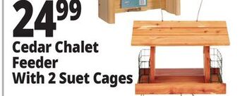 Ocean State Job Lot Cedar chalet feeder with 2 suet cages offer