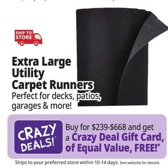 Ocean State Job Lot Utility carpet offer