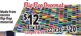 Ocean State Job Lot Flip flop doormat offer