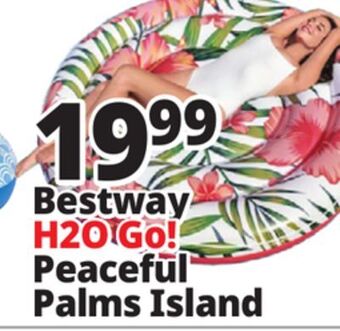 Ocean State Job Lot Bestway h2ogo! peaceful palms island pool float offer