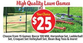 Ocean State Job Lot High quality lawn games offer