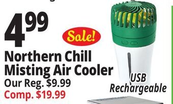 Ocean State Job Lot Northern chill rechargeable portable misting fan offer