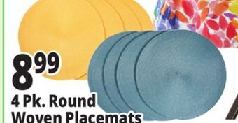 Ocean State Job Lot 4 pk. round woven placemats offer