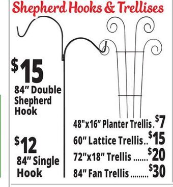 Ocean State Job Lot Shepherd hooks & trellises offer