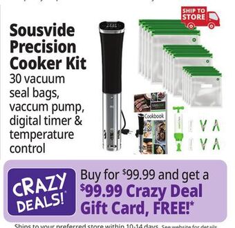 Ocean State Job Lot Sousvide art precision cooker kit offer