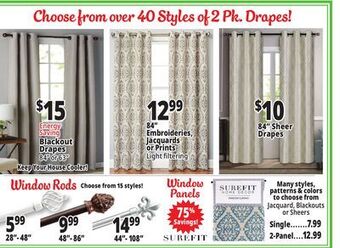 Ocean State Job Lot Drapes offer