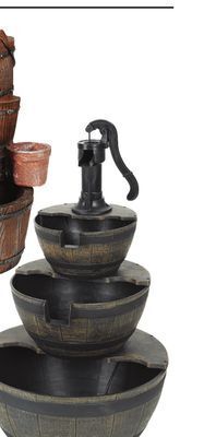 Ocean State Job Lot 39 3-tier whiskey barrel fountain offer