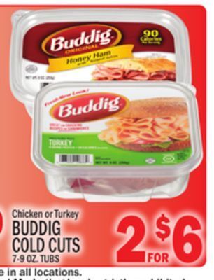C Town Buddig cold cuts offer