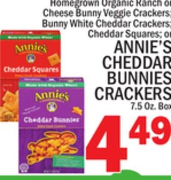 C Town Annie's cheddar bunnies crackers offer